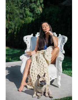 Κουβέρτα Μερινό  Εκρού