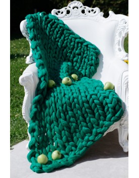 Κουβέρτα Μερινό  Σκούρο Πράσινο