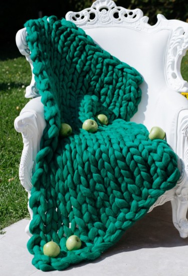 Κουβέρτα Μερινό  Σκούρο Πράσινο