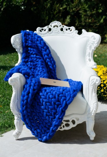 Κουβέρτα Μερινό  Σκούρο Μπλε