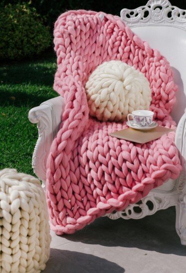 Κουβέρτα Μερινό Ροζ