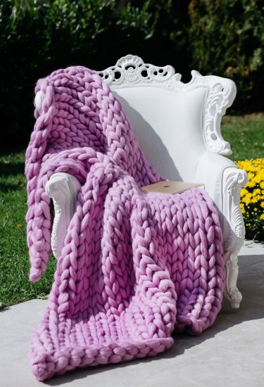 Κουβέρτα Μερινό Μωβ  