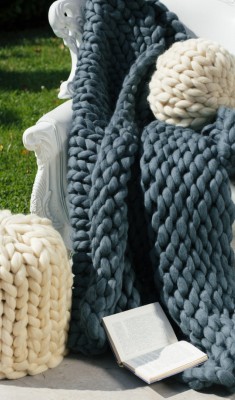 Κουβέρτα Μερινό  Γκρί