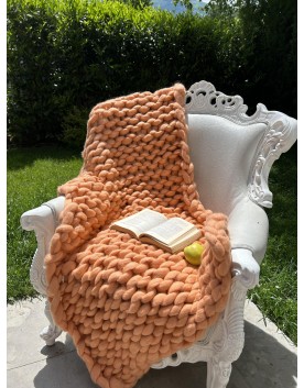 Κουβέρτα Μερινό  Ροδακινί