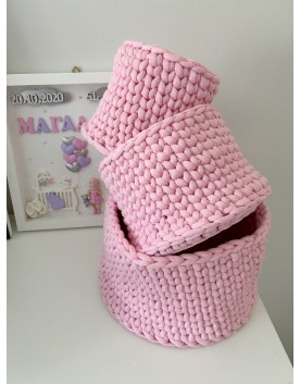 Στρογγυλά Χειροποίητα Καλάθια Αποθήκευσης - Small, Medium, Large