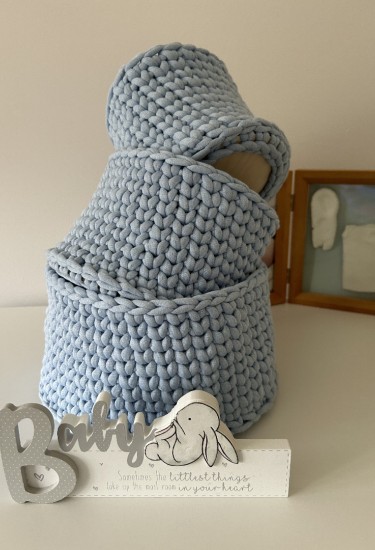 Στρογγυλά Χειροποίητα Καλάθια Αποθήκευσης - Small, Medium, Large